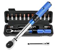 Philtool Chiave dinamometrica per bicicletta 1/4", 2-24 Nm, 15 TLG, set piccolo, precisione di errore Torque Wrench con asta di prolunga da 100 mm, esagono incassato e punte Torx