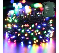 PhilzOps Luci Fatate Natalizie Colorate, 20M 200 LED Natale Decorazioni Luci Batteria Esterno e Interno 8 Modalità Impermeabile Stringa Luci per Esterni Albero Giardino Casa Festa FestivalDecorazione