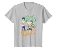 Phineas & Ferb Graffiti Maglietta, Bambini, Argento, 4 anni