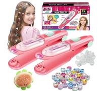 phiorine Set di strumenti per lo styling dei capelli con strass glitterati per illuminare i capelli delle ragazze, 2026 nuovo timbro per capelli, set di gemme per capelli con diamanti brillanti