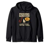 Phishing Survivor Tee Divertente Cyber Security Awareness Gee Felpa con Cappuccio