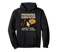 Phishing Survivor Tee Divertente Cyber Security Awareness Gee Felpa con Cappuccio