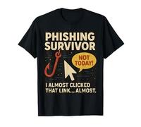 Phishing Survivor Tee Divertente Cyber Security Awareness Gee Maglietta