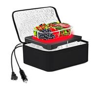 PHIWILLS Potlucks - Scaldavivande portatile da 80 W, 12 V/24 V, 110 V/220 V, elettrico, riscaldato, per riscaldare e cucinare pasti in auto, camion, ufficio, cantiere, campeggio, potlucks