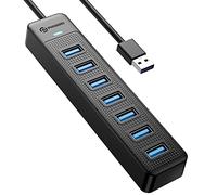PHIXERO Hub USB a 7 porte, hub USB 3.0 multi porta USB, hub di estensione USB portatile, compatibile con tutti i dispositivi con porte USB 3.0/2.0/1.1