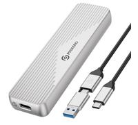 PHIXERO M.2 MVME SATA SSD Enclosure Adapter, USB 3.1 Gen 2 10Gbps MVME, 6Gbps SATA esterno Solid State Enclosure, per M Key/B Key/B+M Key SSD e dimensioni 2280/2260/2242/2230 (argento)