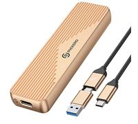 PHIXERO M.2 MVME SATA SSD Enclosure Adapter, USB 3.1 Gen 2 10Gbps MVME, 6Gbps SATA Esterno Stato Solido, per M Key/B Key/B+M Key SSD e Dimensione 2280/2260/2242/2230 (Oro Rosa)