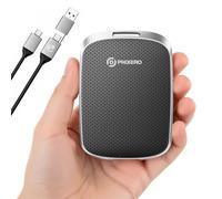 PHIXERO SSD esterno portatile da 2 TB fino a 550 MB/s, USB 3.2 Gen 2 USB C a C & A per smartphone/tablet/PC/laptop/fotocamera (nero)