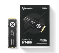 PHIXERO SSD H7400 M.2 1TB, NVMe SSD di qualità industriale, fino a 7450 MB/s, PCIe 4.0 Gen4X4 interno M.2 2280 SSD per PS5, PC, laptop da gioco, memoria TLC professionale ad alta velocità