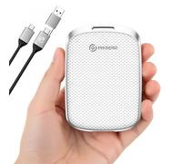 PHIXERO SSD portatile da 2,5 pollici a mezza altezza 128 G con 5 Gbps di tipo C, archiviazione ultra veloce e compatta, bianco