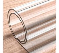 Phjaoeyui Tappetino Sedia Trasparente per Sedie da Scrivania 1.5mm Antiscivolo Salvapavimento per Interni ed Esterni per Pavimenti Ufficio a Casa Resistente e Incolore (Transparent,50cm×240cm)