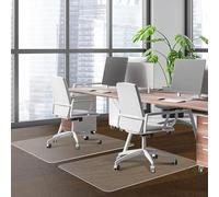 Phjaoeyui Tappetino Trasparente per Sedia per Pavimenti Duri Tappeto Protezione Pavimento Tappetino per Sedia da Ufficio Antiscivolo Anti-Graffio Rettangolare 1.5 mm (Transparent,90cm×90cm)