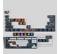 PHJEDXCM LOL 30 tappi per tastiera per PC Gaming Meccanico Keycap inciso al laser con ogni ritratto passivo e abilità si adatta a qualsiasi tastiera meccanica (Miss Fortune)