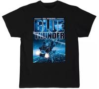 PHKVY JVRUT Blue Thunder T Shirt - Roy Scheider - 80's Poster Art Black XXL