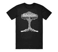 PHKVY Rebelution-T-Shirt-Men-Regular-Fit-Cotton207, Black, M