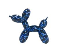 PHLCF Ornamento scultoreo a Forma di Cane con Palloncino a Forma di Fulmine, Statua in Resina con Graffiti per Soggiorno, Camera da Letto, Ufficio e vetrine, 20 * 17 * 8 cm - Fulmine Blu