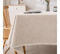 PHLCF Tovaglia da Tavolo 160x200cm Rettangolare in Cotone e Lino Impermeabile tovaglia Decorativa Lavabile per Cucina, Sala da Pranzo, Buffet e Campeggio