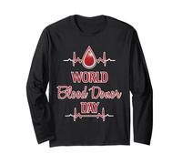 Phlebotomy Blood Drive World Blood Donor Day Phlebotomist Maglia a Manica