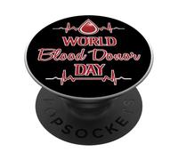 Phlebotomy Blood Drive World Blood Donor Day Phlebotomist PopSockets PopGrip Adesivo