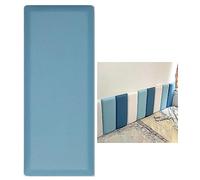 PHLEPS Adesivo da parete autoadesivo 3D anti-collisione, 3,2 cm di spessore per camera da letto dei bambini cuscino morbido, sfondo per la casa, tappetino impermeabile da parete (colore: blu scuro,