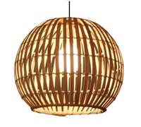 PhLEps Lampada A Sospensione Da Soffitto Bohémien Lampadario In Vimini Di Legno Intrecciato A Mano, Lampada Di Artigianato Decorativo Giapponese Lampada A Sospensione In Bambù per Isola Cucina, Camera