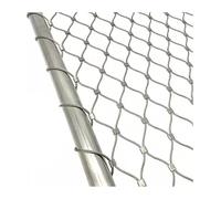 PHLEPS Rete metallica zincata in acciaio inox 304, foro di rete 5 cm, diametro del filo 1,5 mm, rotolo flessibile per recinzione in filo zincato (argento)