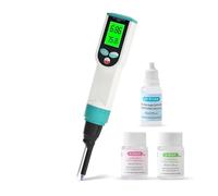 pHmetro per terreno Misuratore di pH for alimenti 0,00~14,00, professionale, intellinte, digitale, for misurare l'acidità pasta, formaggio, carne, pane, acqua for inscatolamento(Rot)