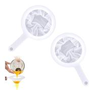 PHMING 2 Pezzi Colino Plastica, 200 Mesh Filtro a Setaccio in Nylon, con Manico in PP Filtro a Maglia Fine, per Filtrare Succhi, Latte di Soia e Latte