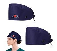 PHMING 2 Pezzi Cuffie Chirurgiche, Cotone Cuffietta Infermiera, con Bottone Cuffia Sala Operatoria, Adatto per Medici, Infermieri, Dentisti, Veterinari, Unisex