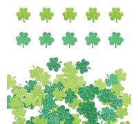 PHMING 200 Pezzi Coriandoli a Forma di Trifoglio, Verde Coriandoli Trifoglio, Forma a Trifoglio Coriandoli per Compleanni, Brillante Coriandoli Portafortuna, per Feste, Scrapbook, Fai-da-Te