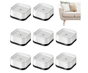 PHMING 8 piedini impilabili per mobili, per lavatrice, 3,5 cm, per sedie, divano e lavatrici, colore bianco