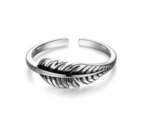 PHNIBIRD Anello da uomo vintage in pericolo anello regolabile in argento Sterling 925 regalo per donne e uomini