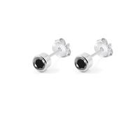 PHNIBIRD orecchini piccoli donna con Spinello nero orecchini argento 925 ipoallergenici Mistero minimalista gioielli donna Eleganza regalo per lei