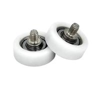 PHNOITPQ 1 pz. 30 mm di Diametro Pom con Filettatura Esterna e Cuscinetto Rivestito in plastica puleggia BS60830-11C2L10M8 con Diametro Esterno di 30 mm e Ruota di Guida a rulli in Nylon Avvolto