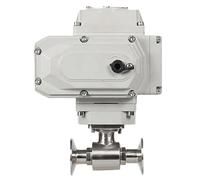 PHNOITPQ Valvola a Sfera elettrica a innesto rapido in Acciaio Inossidabile Sanitario da 19 mm, 220 V, 110 V, 12 V, 24 V, Tipo Morsetto, valvole a Sfera Passanti a innesto rapido(24vdc)