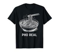 Pho Real Minimalist Line Art Vietnam Noodle Travel Maglietta