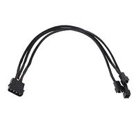 Phobya 0 Adapter 4Pin Molex to 3Pin 5V/7V/12V 30cm - Black Cavi Cavi e adattatori per ventole
