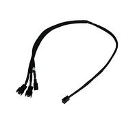 Phobya 0 Y-Cable 3Pin Molex to 3X 3Pin Molex 60cm - Black Cavi Cavi e adattatori per ventole