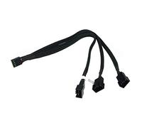 Phobya 0 Y-Cable 4Pin PWM 3X 4Pin PWM 10cm - Black Cavi Cavi e adattatori per ventole