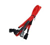 Phobya Y-Cable 0 3Pin Molex to 4X 3Pin Molex 60cm - UV Red Cavi Cavi e adattatori per ventole