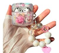 PHOEACC Custodia protettiva per Airpod 4 Cute Dream 3D con stelle glitterate in TPU trasparente, con cinturino portachiavi, compatibile con AirPods di quarta generazione 2024, per ragazze e donne