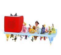 PHOENANCEE Mensola magnetica per Tonies, per statuette Toniebox, 30-36 caratteri, mensole sospese da parete in legno, stazione di ricarica compatibile per la camera dei bambini, in rovere, 1 livello