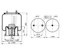 PHOENIX 1 DK 22 E-16 Soffietto, Sospensione pneumatica