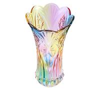 Phoenix - 1 vaso da fiori in cristallo a forma di coda arcobaleno colorato per decorare la casa (9. 43 x 4. 91 x 4. 91 pollici)