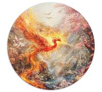 Phoenix 1000 Pezzi Puzzle Grande Adulti Round Jigsaw Puzzle Idea Regalo Per Bambini Decompressione E Regalo Per Adulti E Bambini Da 14 Anni E Più Stampa Di Alta Qualità 1000pcs (67.5x67.5cm)
