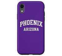 Phoenix Arizona bianco curvo stile college retro testo PHX AZ Custodia per iPhone XR