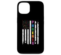 Phoenix Arizona LGBTQ Gay Pride Month American Flag Rainbow Custodia per iPhone 13