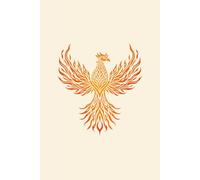 Phoenix Ascendant Notebook: Fire Bird Journal for Writing Sketching Notes | Fantasy Mythical Creature Notebook | Orange Gold Flame Art Beige Cover | ... Teens Adults | Notetaking | Writing Journal