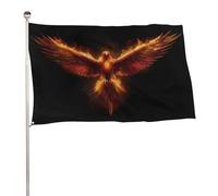 Phoenix - Bandiera con ali che scorrono con fiamme scorrevoli, 9 x 1,5 m, per esterni, giardino, decorazione per cortile, portico, prato, fattoria
