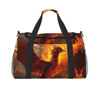 Phoenix - Borsa da viaggio funzionale con stampa ampia, pieghevole, borsa da viaggio per weekender
